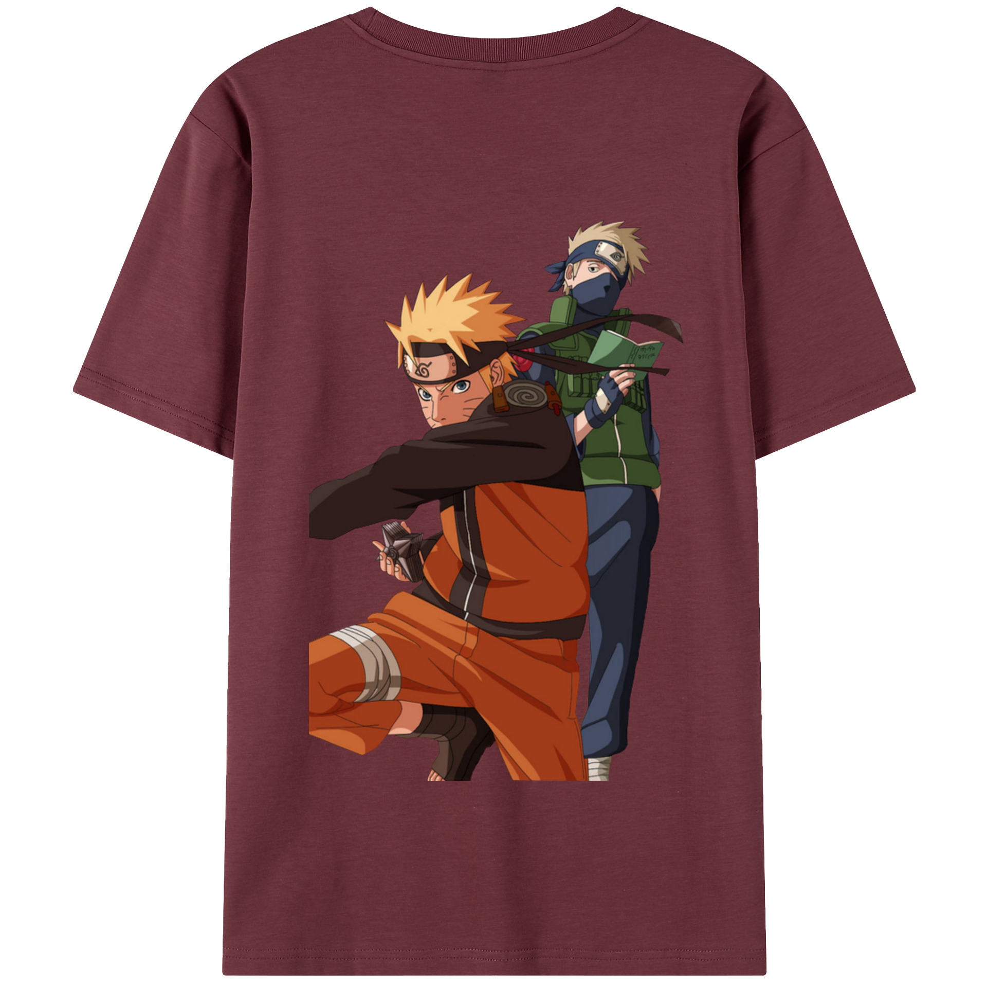 （画像用） NARUTO -ナルト- うずまき ナルト Uzumaki Naruto 綿100％半袖Tシャツ（背面プリント）